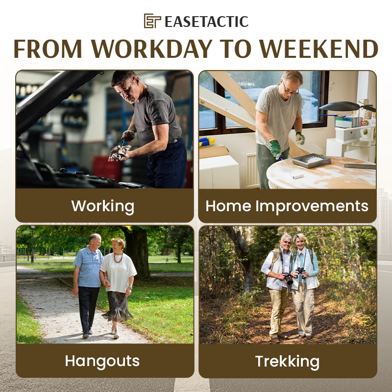 EaseTactic - Flex Fit Zipper-Pocket Durable Pants